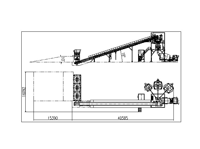 HZS90 Concrete Batching Plant Drawing